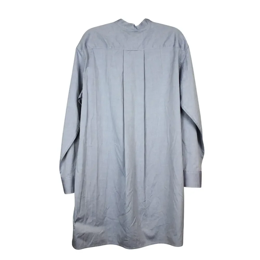 Connolly Blue Long Sleeve Caftan Spring Summer Career Plus Size Shirt Dress